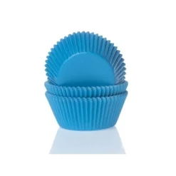 Discount House of Marie Cupcake Vormpjes HoM Cyaanblauw 50x33mm. 500st.
