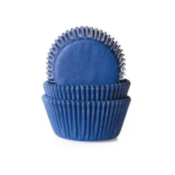 New House of Marie Cupcake Vormpjes HoM Donker Blauw 50x33mm. 500st.**