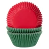 New House of Marie Cupcake Vormpjes HoM Effen Kerst Mix 50x33mm. 50st.