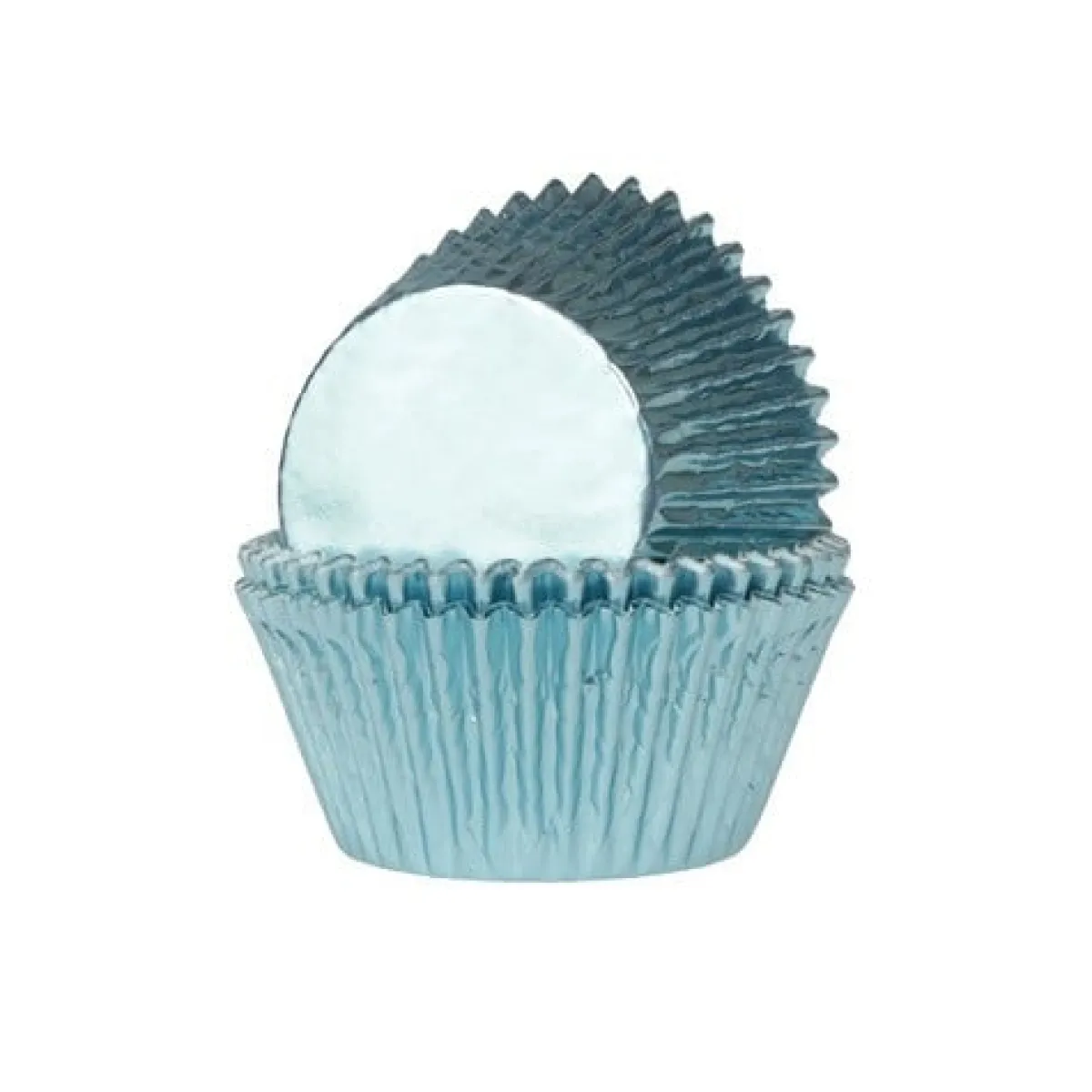 Hot House of Marie Cupcake Vormpjes HoM Folie Baby Blauw 51x38mm. 24st.