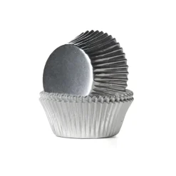 Hot House of Marie Cupcake Vormpjes HoM Folie Zilver 51x38mm. 24st.