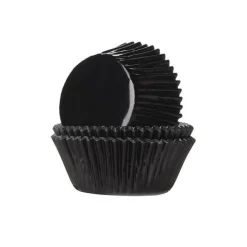 Hot House of Marie Cupcake Vormpjes HoM Folie Zwart 51x38mm. 24st.