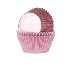 Outlet House of Marie Cupcake Vormpjes HoM MINI Folie Baby Roze 33x20mm. 36st.