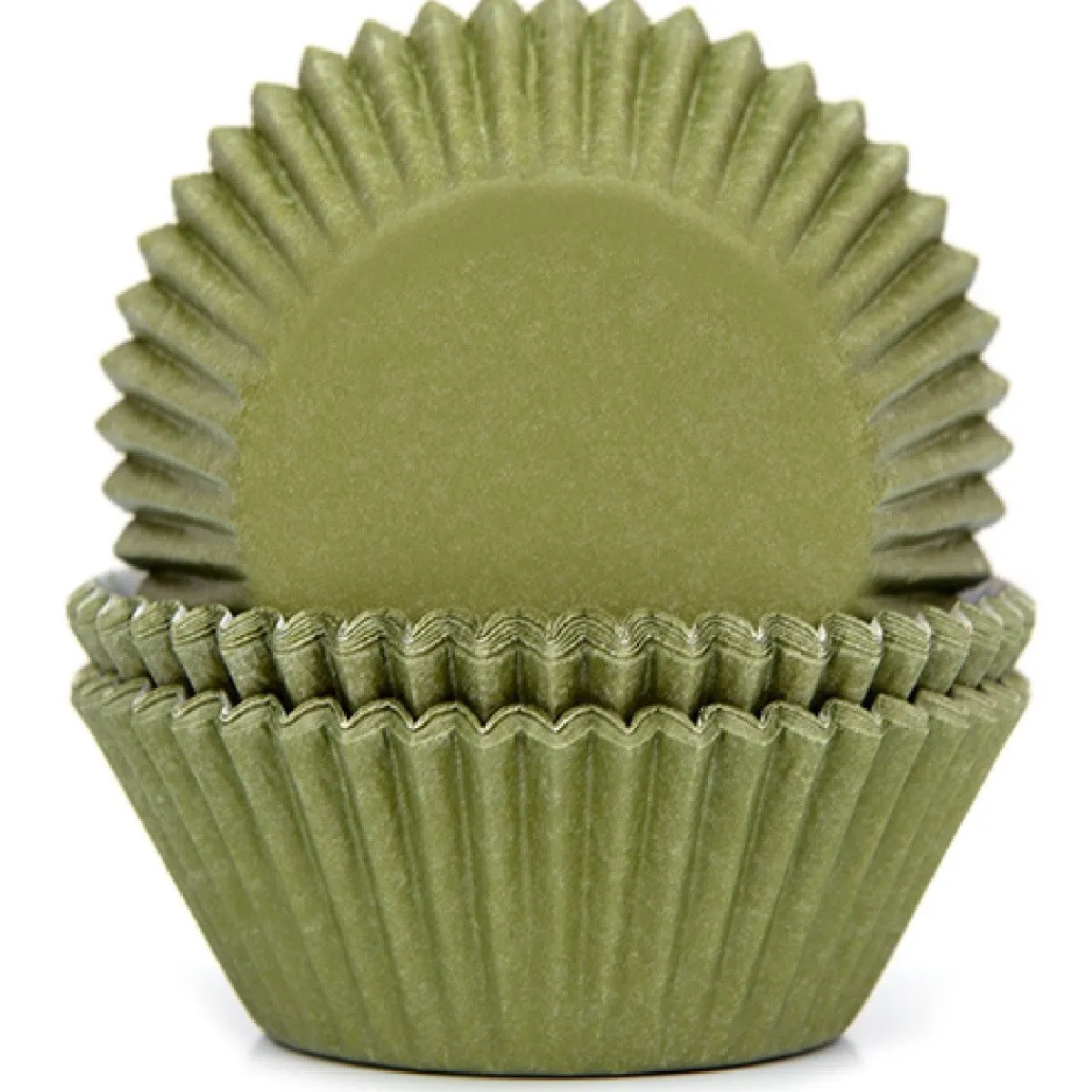 Discount House of Marie Cupcake Vormpjes HoM Mosgroen 50x33mm. 50st.