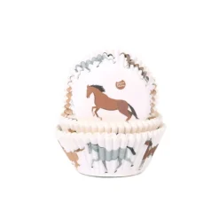 Clearance House of Marie Cupcake Vormpjes HoM Paarden 50x33mm. 50st.