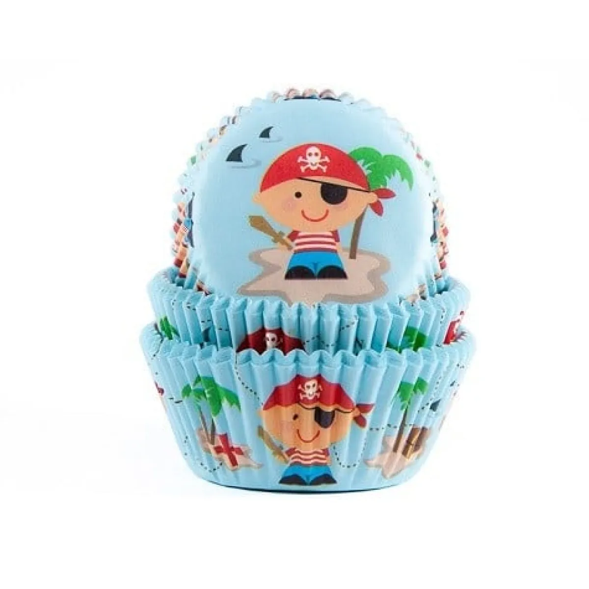 Online House of Marie Cupcake Vormpjes HoM Piraat 50x33mm. 50st.