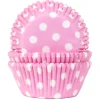 Discount House of Marie Cupcake Vormpjes HoM Polkadot Roze 50x33mm. 50st.