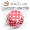 Outlet House of Marie Cupcake Vormpjes HoM Polkadot Rood 50x33mm. 50st.