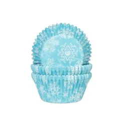 House of Marie Cupcake Vormpjes HoM Sneeuw Kristal Blauw 50x33mm. 50st