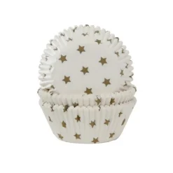House of Marie Cupcake Vormpjes HoM Sterren Goud 50x33mm. 50st.