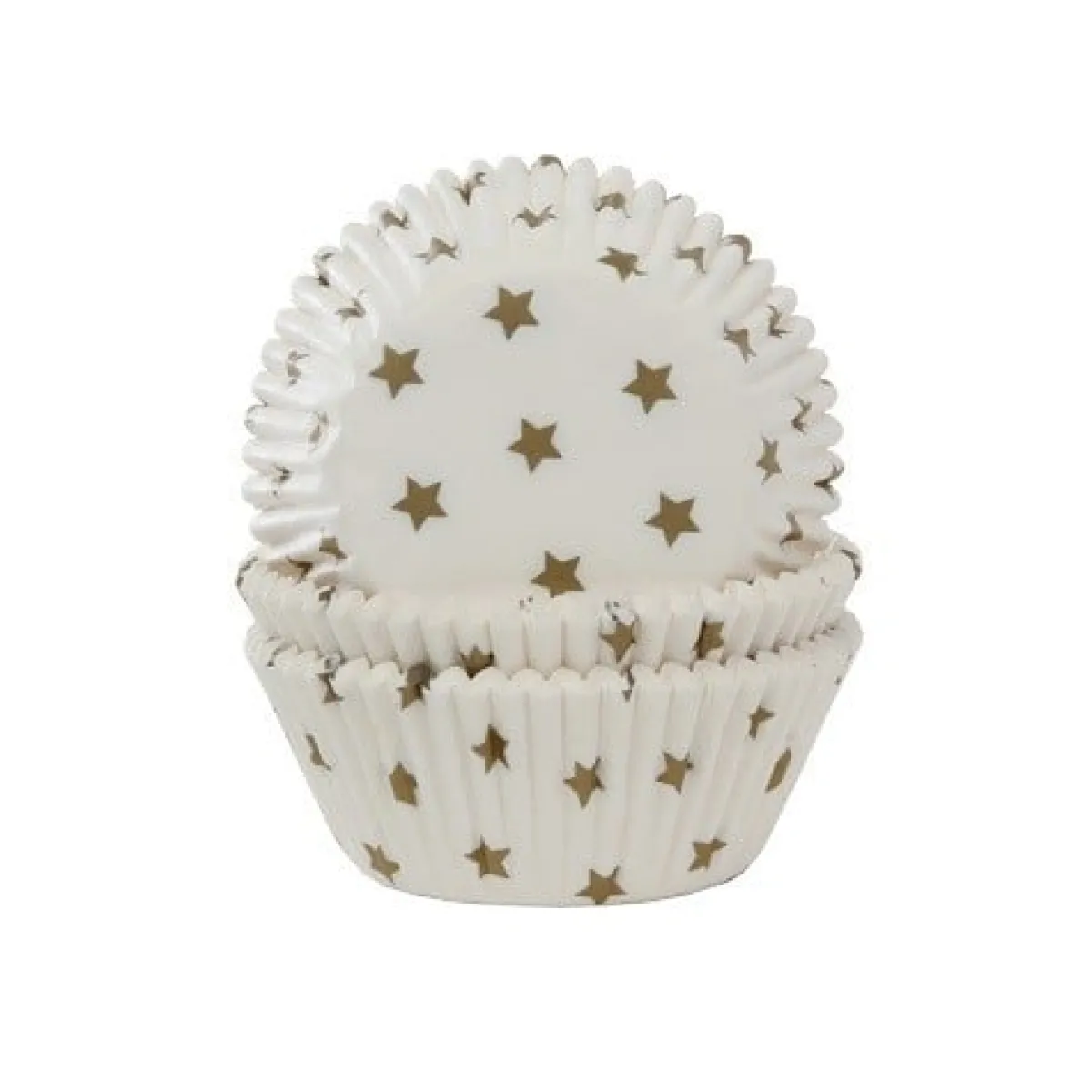 House of Marie Cupcake Vormpjes HoM Sterren Goud 50x33mm. 50st.