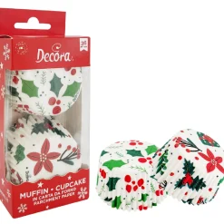 New Decora Cupcake Vormpjes Kerst Best Wishes Ø50x32(h)mm 36 stuks