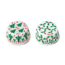 Online Decora Cupcake Vormpjes Kerstboom & Hulst Ø50x32(h) mm 36 stuks