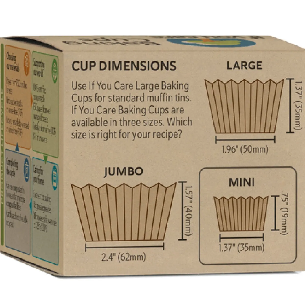 If You Care Cupcake Vormpjes Kraft Mini Ongebleekt 35x19mm 90st.