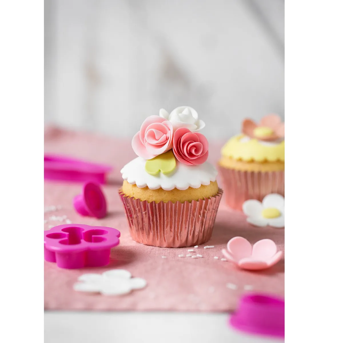 Online Decora Cupcake Vormpjes MINI Rosegoud Ø27x17(h) mm 180 stuks