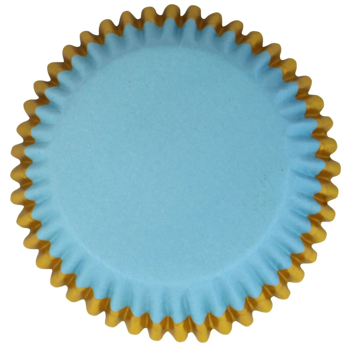 Best PME Cupcake Vormpjes Blauw met Gouden Rand 30 stuks