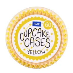 Outlet PME Cupcake Vormpjes Geel 60 stuks