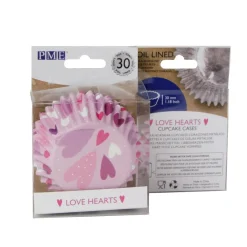 Online PME Cupcake Vormpjes Hartjes 30 stuks