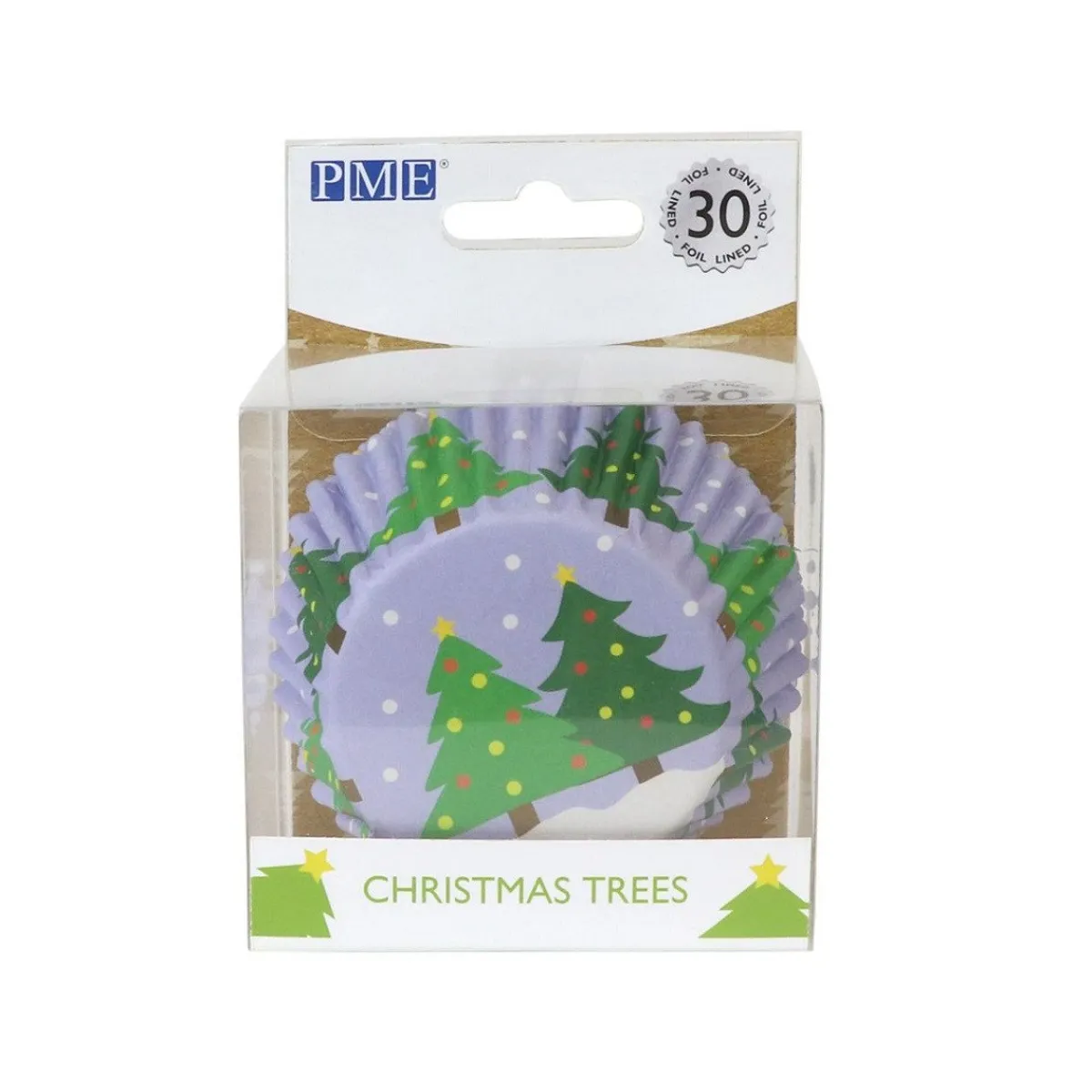 Best PME Cupcake Vormpjes Kerstbomen 30 stuks
