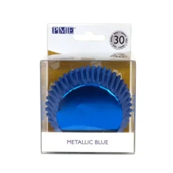 Online PME Cupcake Vormpjes Metallic Blauw 30 stuks