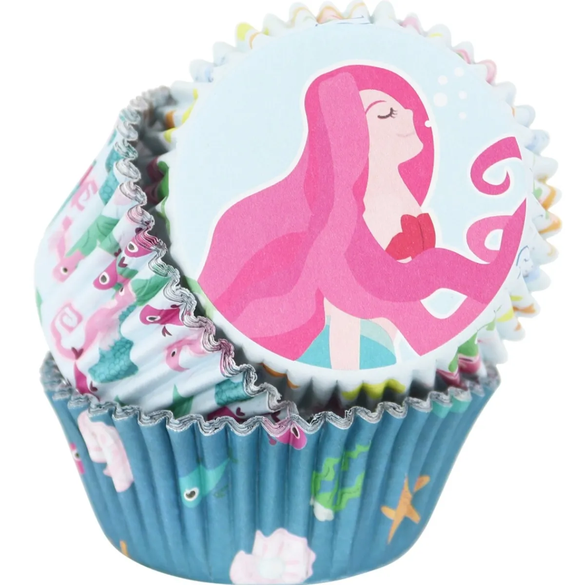 Hot PME Cupcake Vormpjes Zeemeermin 60 stuks