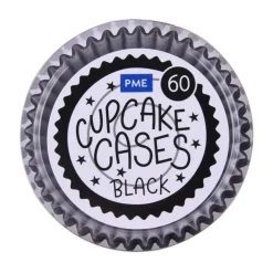 Hot PME Cupcake Vormpjes Zwart 60 stuks