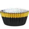 Best PME Cupcake Vormpjes Zwart met Gouden Rand 30 stuks