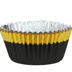 Best PME Cupcake Vormpjes Zwart met Gouden Rand 30 stuks