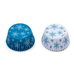 Outlet Decora Cupcake Vormpjes Sneeuwvlokken Ø50x32(h) mm 36 stuks