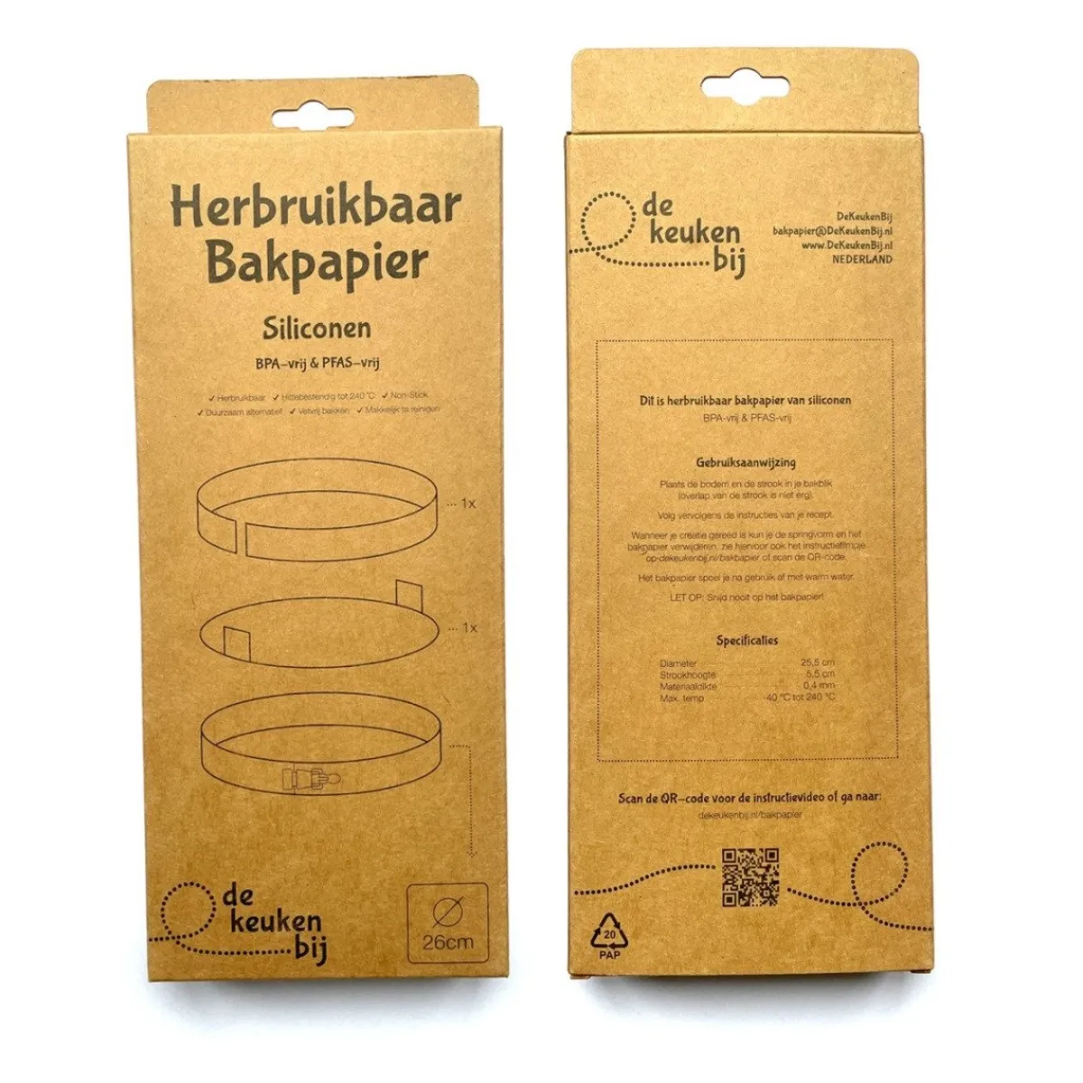 Online De Keukenbij Herbruikbaar Bakpapier Rond Siliconen Ø26cm