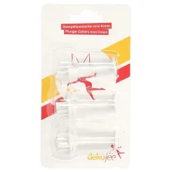 Hot Dekofee Koekjesuitdrukker Mini Kroon 3stuks