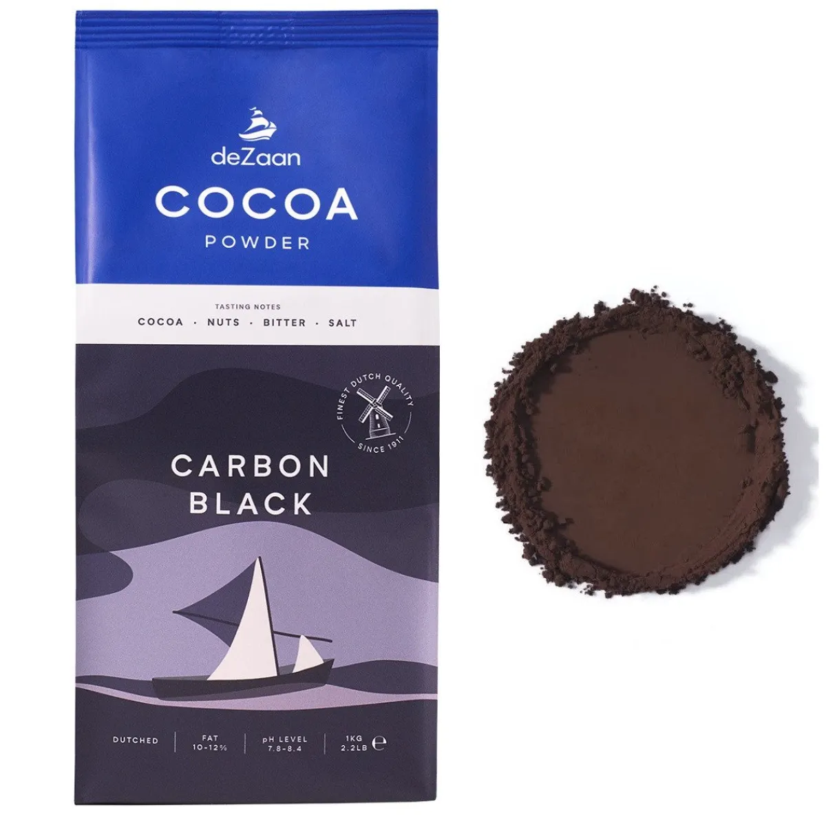 Outlet De Zaan deZaan Cacaopoeder Carbon Black 1kg**