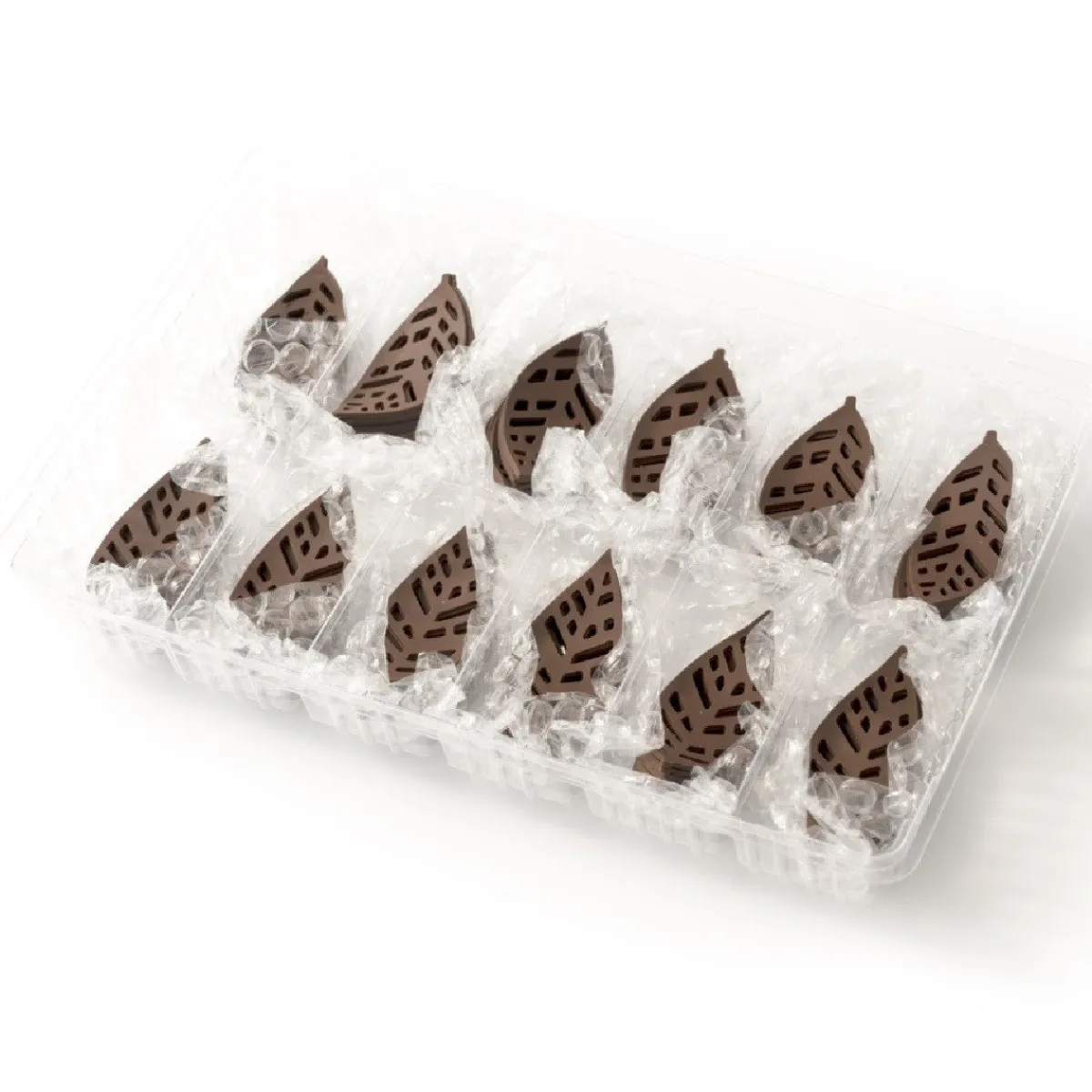 Hot Dobla Chocoladedecoratie Gebogen Blad (96 stuks)