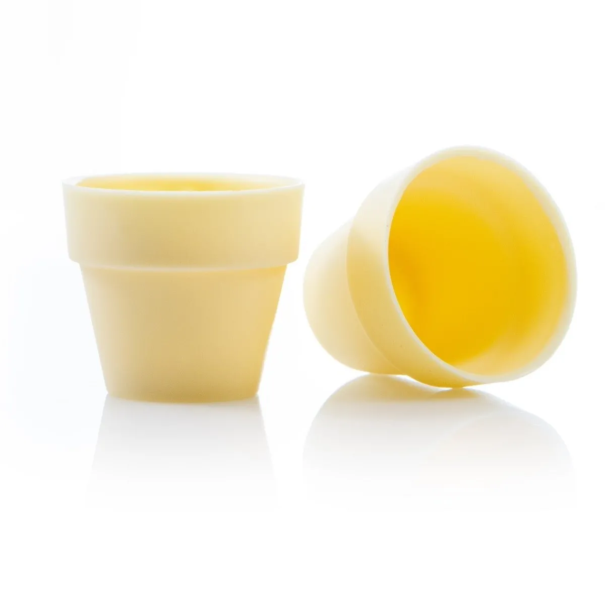 Clearance Dobla Chocoladedecoratie Bloempot Large Wit (28 stuks)