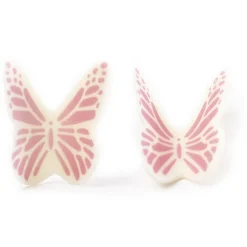 Clearance Dobla Chocoladedecoratie Vlinders Roze/Wit (120 stuks)