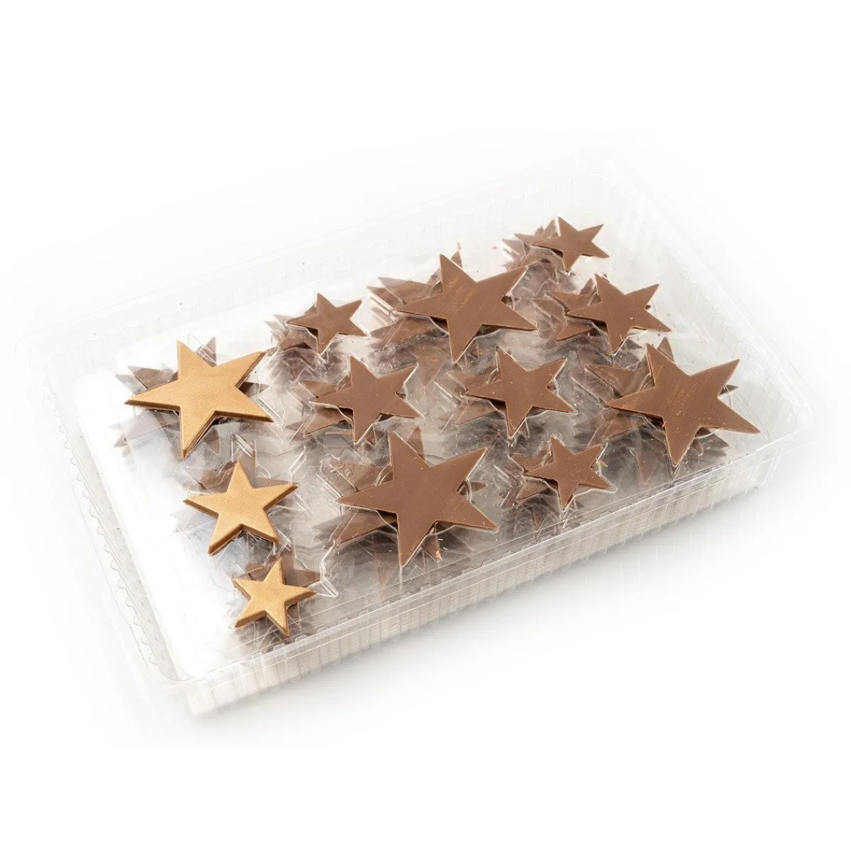 Hot Dobla Chocoladedecoratie Sterren Brons Assortiment (132st)
