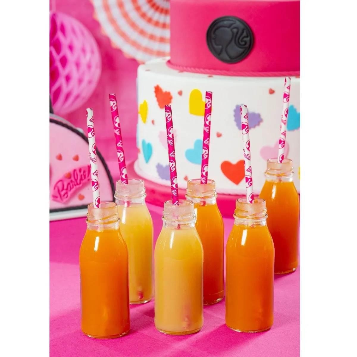 Sale Decora Drinkrietjes Papier Barbie 80st.