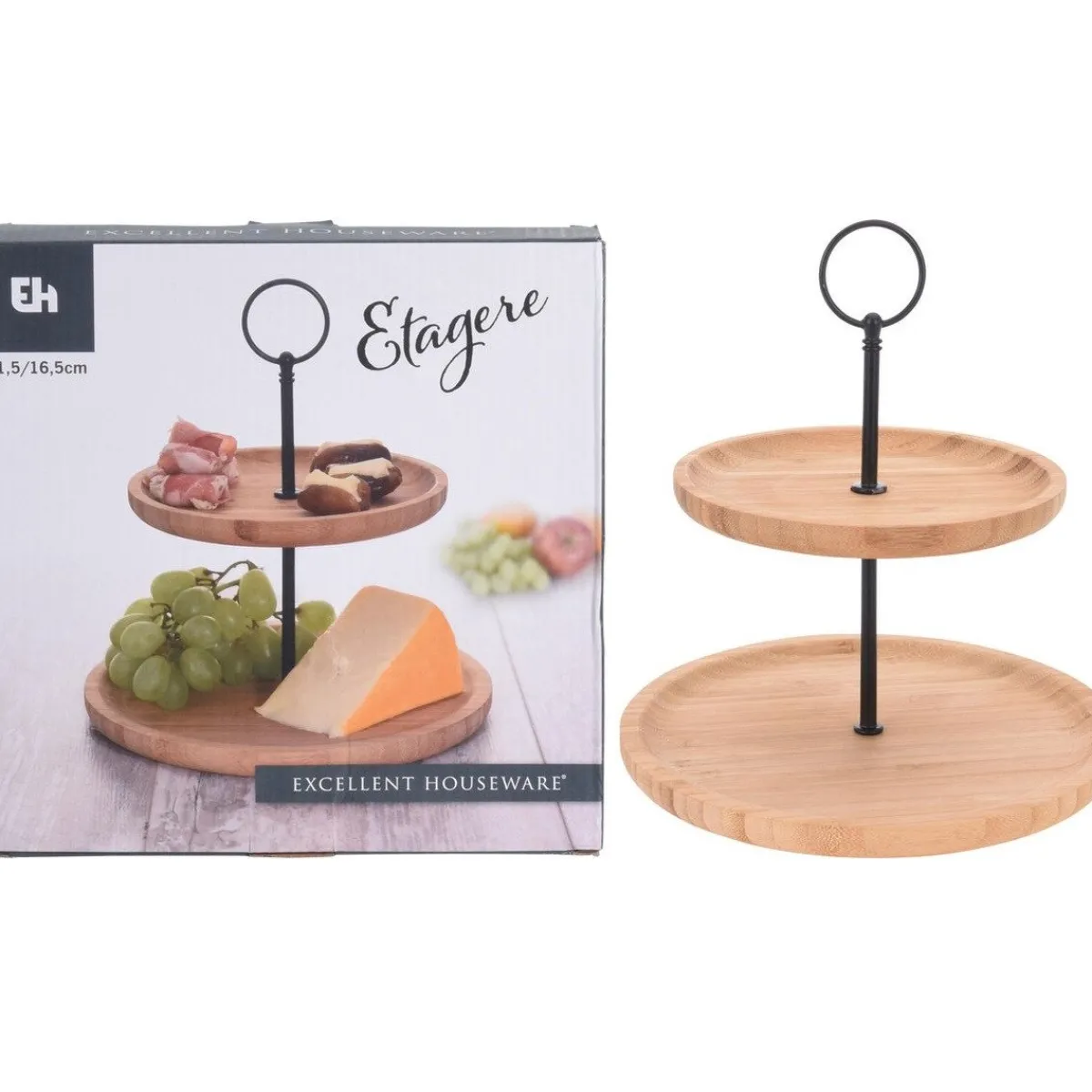 New Overig Etagere Bamboe 2-Laags