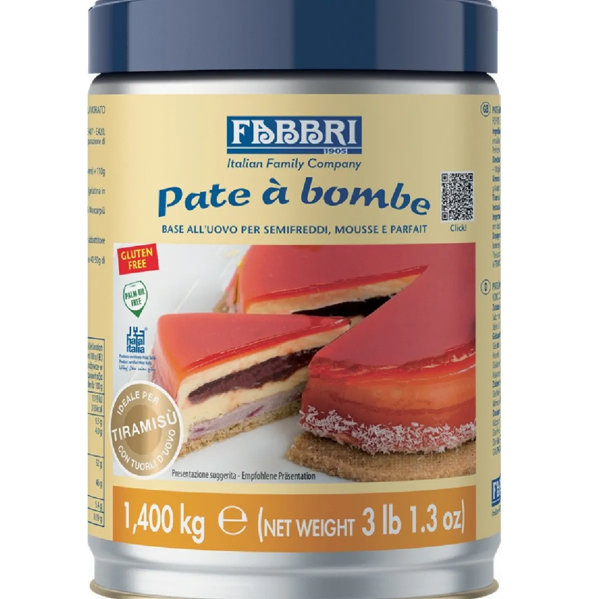 Discount Fabbri Pate à Bombe (gepasteuriseerd ei) 1,4kg