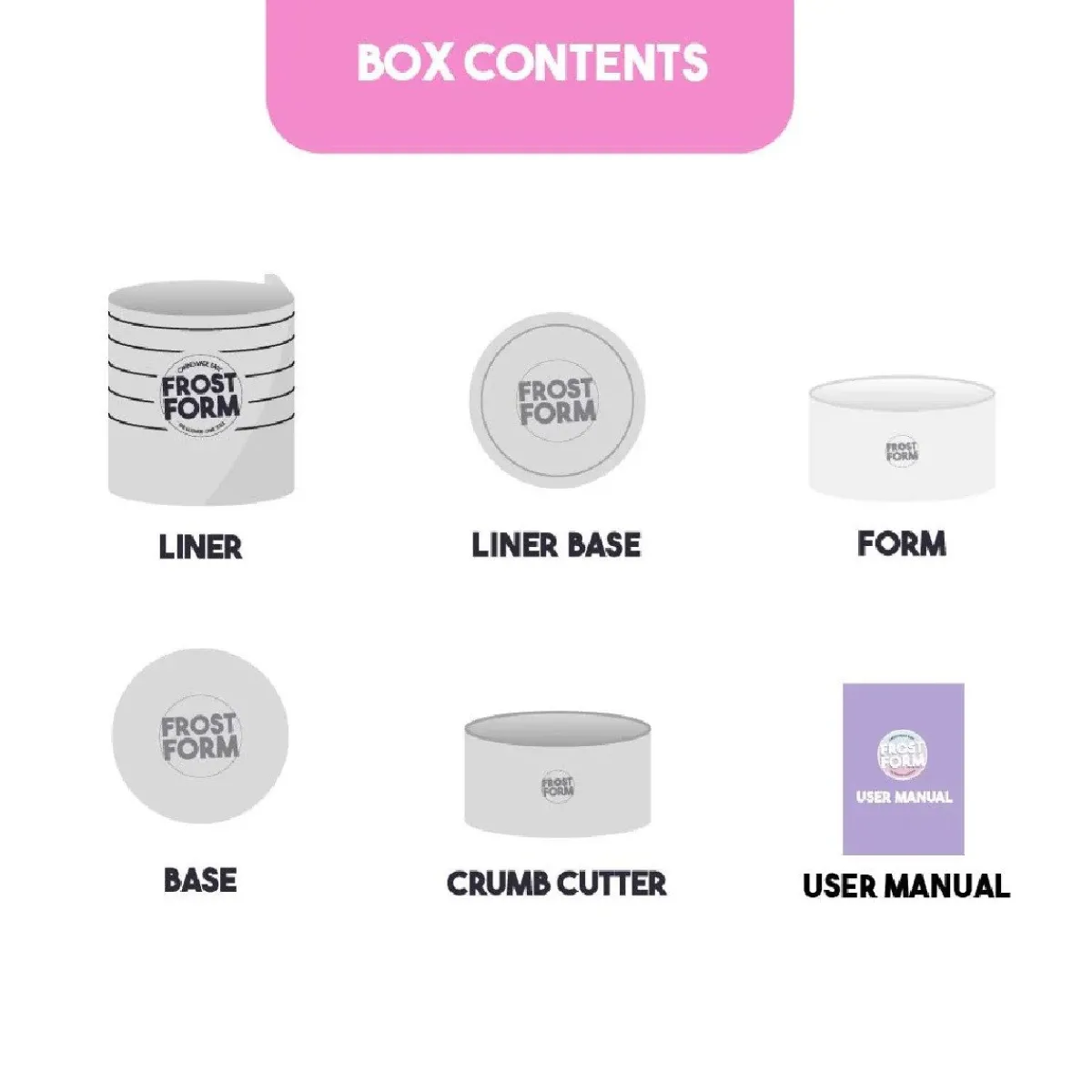 Outlet Frost Form Taart Coating Kit Rond 18cm