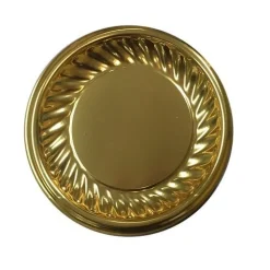 Discount Overig Gebaksschoteltje kunststof Rond-Ribbel Goud Ø86mm