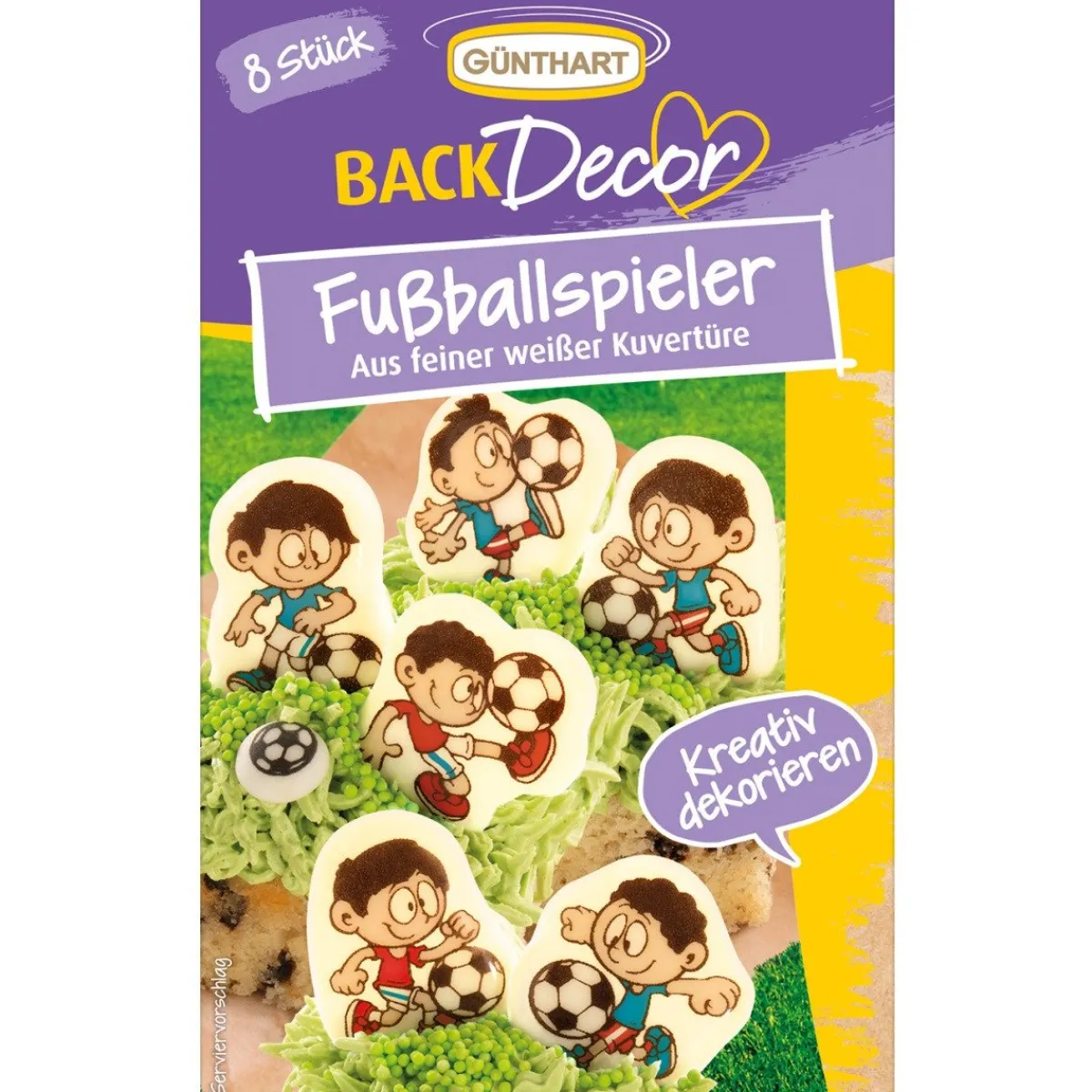 Best Günthart Chocoladedecoratie Voetballers 8st.