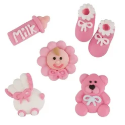Clearance Günthart Suikerdecoratie Baby Roze 96st.
