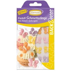 Discount Günthart Suikerdecoratie Vlinders Pastel 12st.