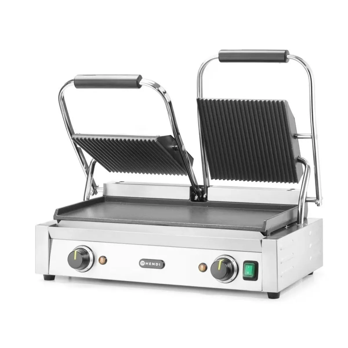 Clearance Hendi Contactgrill - dubbele versie onder glad