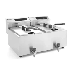 Outlet Hendi Friteuse met aftapkraan digitaal - 2 x 8L