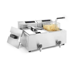 Outlet Hendi Friteuse met aftapkraan digitaal - 2 x 8L
