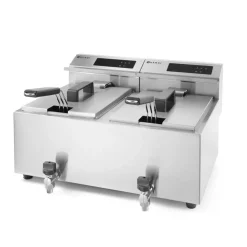 Outlet Hendi Friteuse met aftapkraan digitaal - 2 x 8L