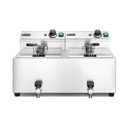 Hendi Friteuse met aftapkraan - 2 x 8L