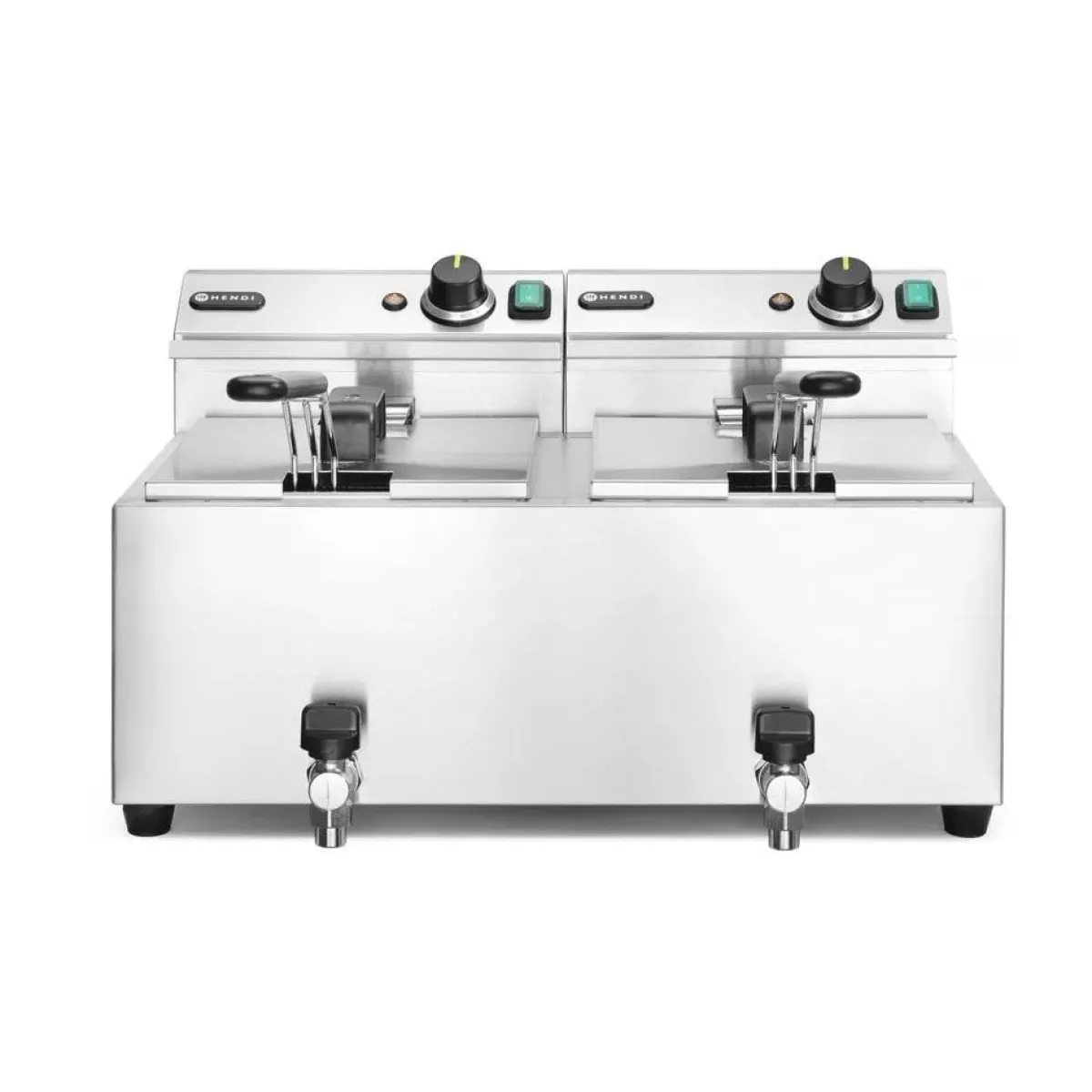 Hendi Friteuse met aftapkraan - 2 x 8L